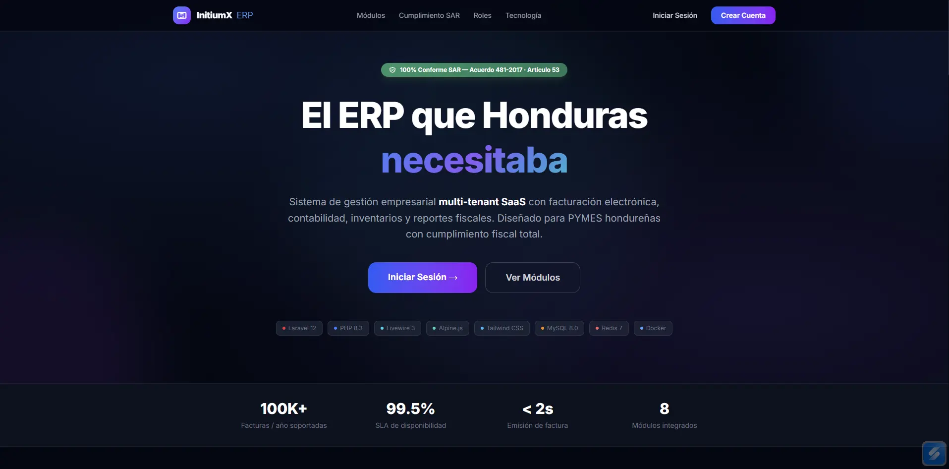InitiumX ERP - Facturación y Contabilidad SAR Honduras