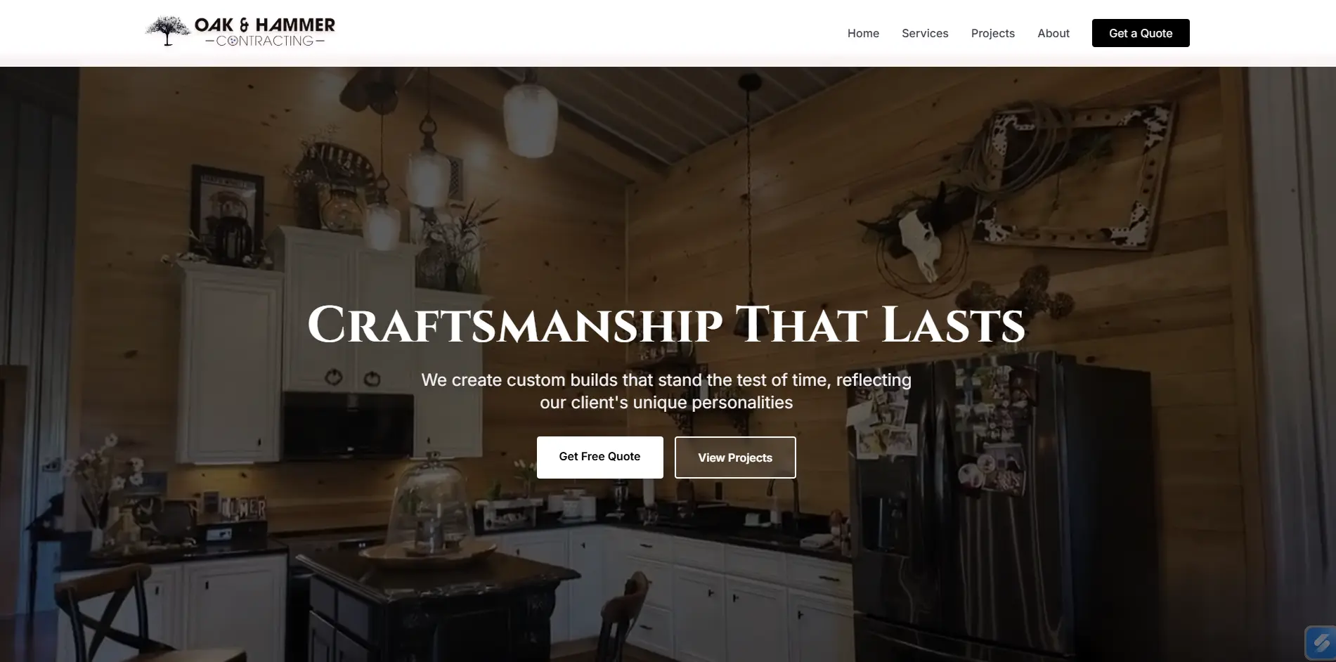 Oak and Hammer Contracting - Sitio Corporativo